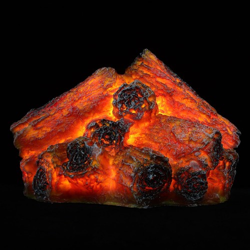 Lampada fuoco finto resina - fuoco,
