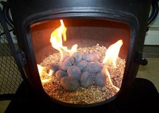 Ciottoli per camino in