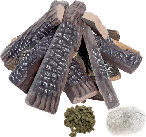 Tronchi ceramica per camino - in,